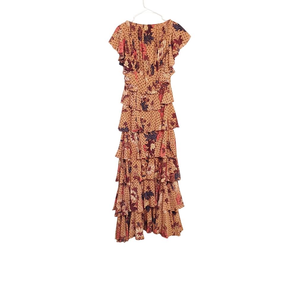 ULLA JOHNSON NWT 100% Silk Freja Ruffle Boho Maxi Dress In Garden Rose Gown Sz 4 - Picture 12 of 12